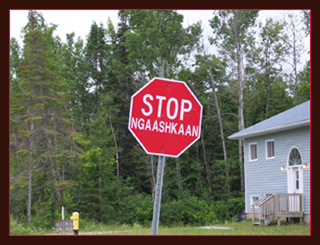 stop sign,Indian reserve, Quebec