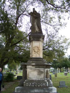 Willet Babcock announced his prosperity with a magnificent monument capped by a statue of Christ holding the cross