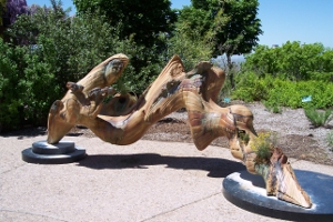 Driftwood bronze sculpture