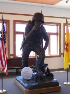 Navajo Code Talker Statue in Gallup Cultural Center