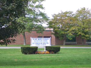 School signs for Rowlandson and Burbank