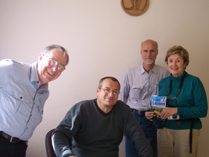 Three Jurus descendants and Mayor Anton Durkac