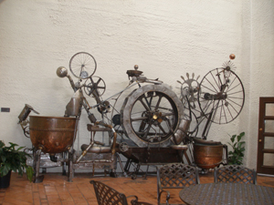 Water powered fanciful installation