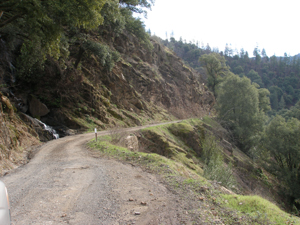Primitive mountain road
