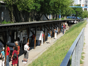 Visitors at Topography of Terror exhibit