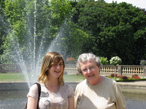 Enjoying a fountain