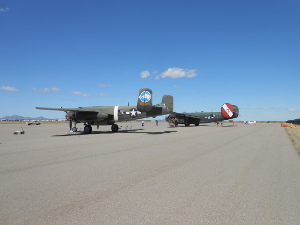 Two military aircraft with twin tails